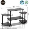 Furinno Turn-N-Tube Rounded Corner TV Entertainment Center, Light Cherry/Black(Light Cherry/Black)