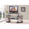 Furinno Turn-N-Tube Rounded Corner TV Entertainment Center, Light Cherry/Black(Light Cherry/Black)
