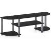 Furinno Turn-S-Tube Wide TV Entertainment Center, Black/Grey(Black/Grey)