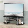Furinno Turn-S-Tube Wide TV Entertainment Center, Black/Grey(Black/Grey)