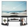 Furinno Turn-S-Tube Wide TV Entertainment Center, Black/Grey(Black/Grey)