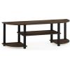 Furinno Turn-S-Tube Wide TV Entertainment Center, Black/Grey(Columbia Walnut/Black)