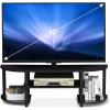 Furinno Turn-S-Tube Wide TV Entertainment Center, Black/Grey(Dark Walnut)