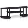 Furinno Turn-S-Tube Wide TV Entertainment Center, Black/Grey(Dark Walnut)
