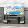 Furinno Turn-S-Tube Wide TV Entertainment Center, Black/Grey(French Oak/Black)