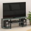 Furinno Turn-S-Tube Wide TV Entertainment Center, Black/Grey(Sage Green)