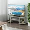 Furinno Turn-S-Tube Wide TV Entertainment Center, Black/Grey(Sonoma Oak/White)