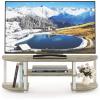 Furinno Turn-S-Tube Wide TV Entertainment Center, Black/Grey(Sonoma Oak/White)