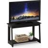 Furinno BEGINNING TV Stand, 2-Tier Entertainment Center with Open Shelf, TV Console for TV up to 36 Inch, for Living Room, Bedroom, French Oak(Espresso)