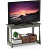 Furinno BEGINNING TV Stand, 2-Tier Entertainment Center with Open Shelf, TV Console for TV up to 36 Inch, for Living Room, Bedroom, French Oak(French Oak)