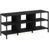 Furinno Camnus Modern Living Entertainment Center Stand with Metal Frame Support for TVs up to 60 Inch, Americano/Black(Americano/Black)