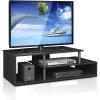 Furinno Econ Low Rise TV Stand, Espresso/Black(Black/Black)