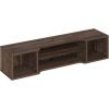 Furinno Indo Floating Storage Hutch Media Console, Columbia Walnut(Columbia Walnut)