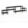 Furinno Jaya Entertainment Center Stand Unit/TV Desk for up to 55 inch, White/Black(Dark Oak)