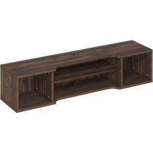 Furinno Indo Floating Storage Hutch Media Console, Columbia Walnut(Columbia Walnut)