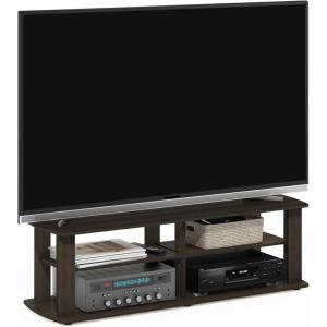 Furinno Turn-N-Tube Handel Stand for TV up to 55 Inch, Espresso(Dark Brown)