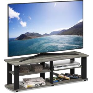 Furinno Turn-N-Tube Handel Stand for TV up to 55 Inch, Espresso(French Oak/Black)