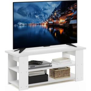 Furinno Turn-N-Tube Handel Stand for TV up to 55 Inch, Espresso(White)