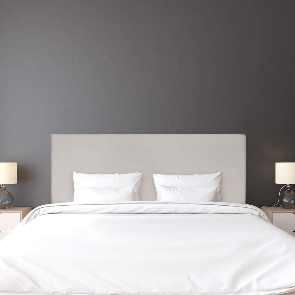 imageFurinno Roanne Upholstered Tufted Headboard King GlacierFog