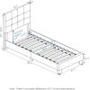 Furinno Laval Button Tufted Upholstered Platform Bed Frame, Twin, Glacier(Glacier)