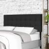 Furinno Roanne Upholstered Tufted Headboard, King, Glacier(Black)