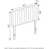 Furinno Roanne Upholstered Tufted Headboard, King, Glacier(Glacier)