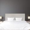 Furinno Roanne Upholstered Tufted Headboard, King, Glacier(Fog)