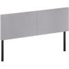 Furinno Roanne Upholstered Tufted Headboard, King, Glacier(Light Grey)