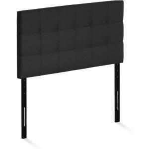 Furinno Roanne Upholstered Tufted Headboard, King, Glacier(Black)