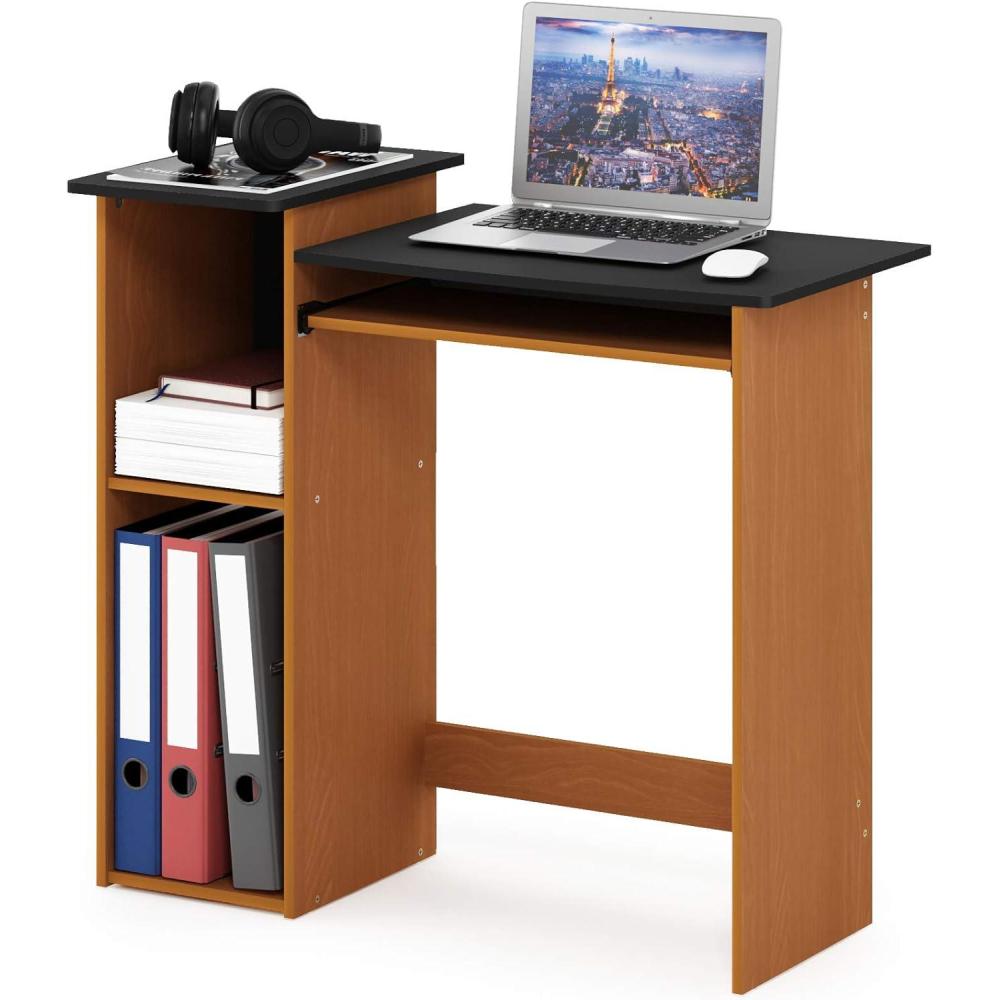 imageFURINNO Computer Study Writing Desk Espresso Model15110EXBRLight CherryBlack