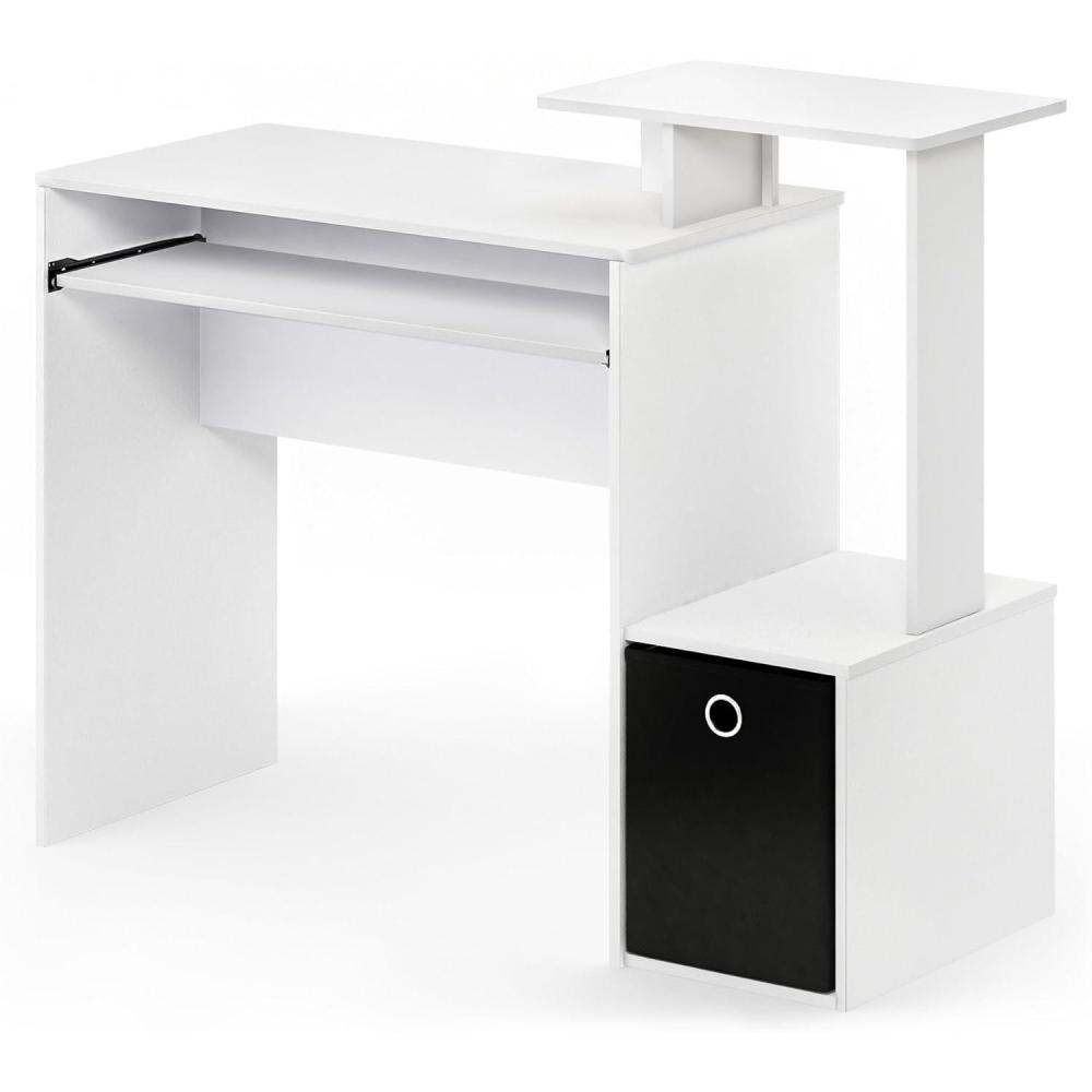 imageFurinno Econ Multipurpose Home Office Computer Writing Desk WhiteBlackWhiteBlack
