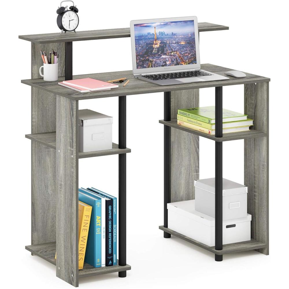 imageFurinno JAYA Simple Design Computer Writing Desk WalnutFrench OakBlack
