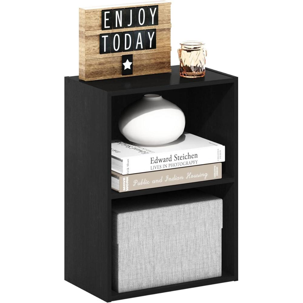 imageFurinno PASIR Book Shelf 4Tier Bookshelf Bookcase with Open Shelf 94 x 236 x 417 for Living Room Bedroom Home Office EspressoBlackwood