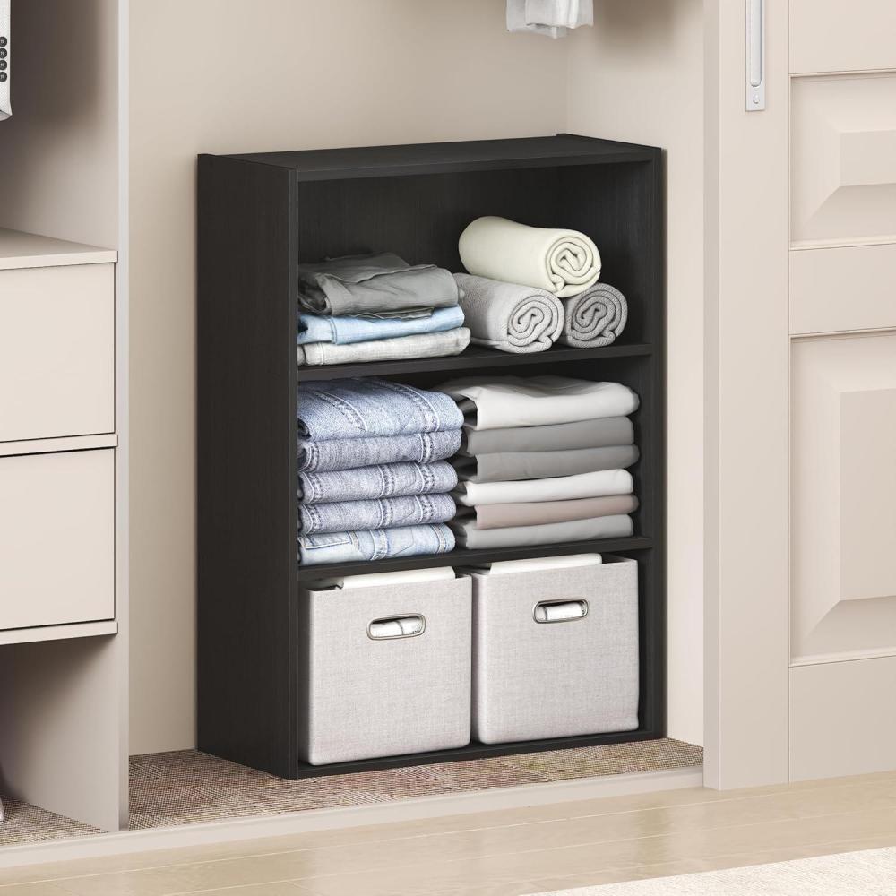 imageFurinno Reed Closet Organizers and Storage 5Tier Closet Organizer Open Shelf Closet Storage for Wardrobe Bedroom Living Room WhiteAmericano