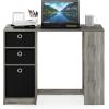 FURINNO Computer Study Writing Desk, Espresso, Model:15110EXBR(French Oak/Black)
