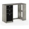 FURINNO Computer Study Writing Desk, Espresso, Model:15110EXBR(French Oak/Black)