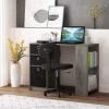 FURINNO Computer Study Writing Desk, Espresso, Model:15110EXBR(French Oak/Black)