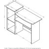 FURINNO Computer Study Writing Desk, Espresso, Model:15110EXBR(Light Cherry/Black)