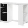 FURINNO Computer Study Writing Desk, Espresso, Model:15110EXBR(White/Black)