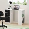 FURINNO Computer Study Writing Desk, Espresso, Model:15110EXBR(White/Black)
