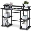 FURINNO Turn-N-Tube computer Desk, Espresso(Espresso/Black)