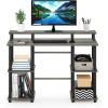 FURINNO Turn-N-Tube computer Desk, Espresso(French Oak/Black)