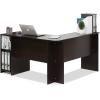 Furinno Abbott L-Shape Computer Desk with Bookshelf, Espresso/Black(Espresso)
