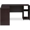 Furinno Abbott L-Shape Computer Desk with Bookshelf, Espresso/Black(Espresso)