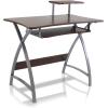 Furinno Besi New Office Computer Desk, Dark Wood Grain