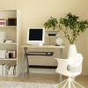 Furinno Besi New Office Computer Desk, Dark Wood Grain