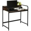 Furinno Boyate Computer Desk with Top Shelf, Walnut