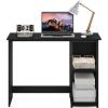 Furinno Camnus Modern Living Computer Desk 40 Inch, Americano/Black(Americano/Black)