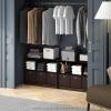 Furinno Cubic Closet Organizers and Storage, 6-Cube Closet Organizer with Bins, Open Shelf Storage, for Wardrobe, Bedroom, Living Room, White(Columbia Walnut/Dark Brown)