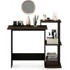 Furinno EFFICIENT Desk, 28.6″ Wide Gaming Desk with 3 Open Side Shelves, Laptop Notebook Computer Desk, Office Desk for Home Office, Study Room, Dorm, Bedroom, Americano(Columbia Walnut/Brown)